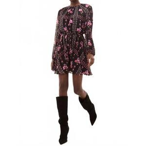 NEW MISA LOS ANGELES anthea mini dress in midnight lattice